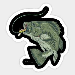 Large mouth bass Sticker